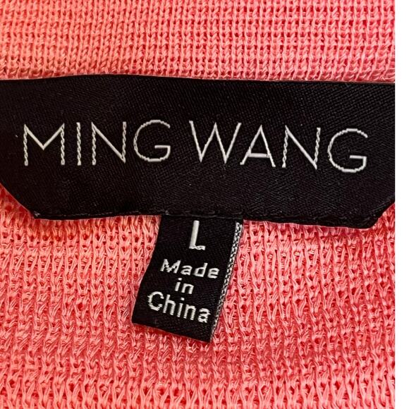 Ming Wang Women’s Large Pink Long Sleeve 1-Button Blazer Jacket Professional - Picture 3 of 7